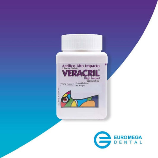 Acrílico polvo Alto Impacto Acrílico para modelo - Veracril - Euro Mega Dental