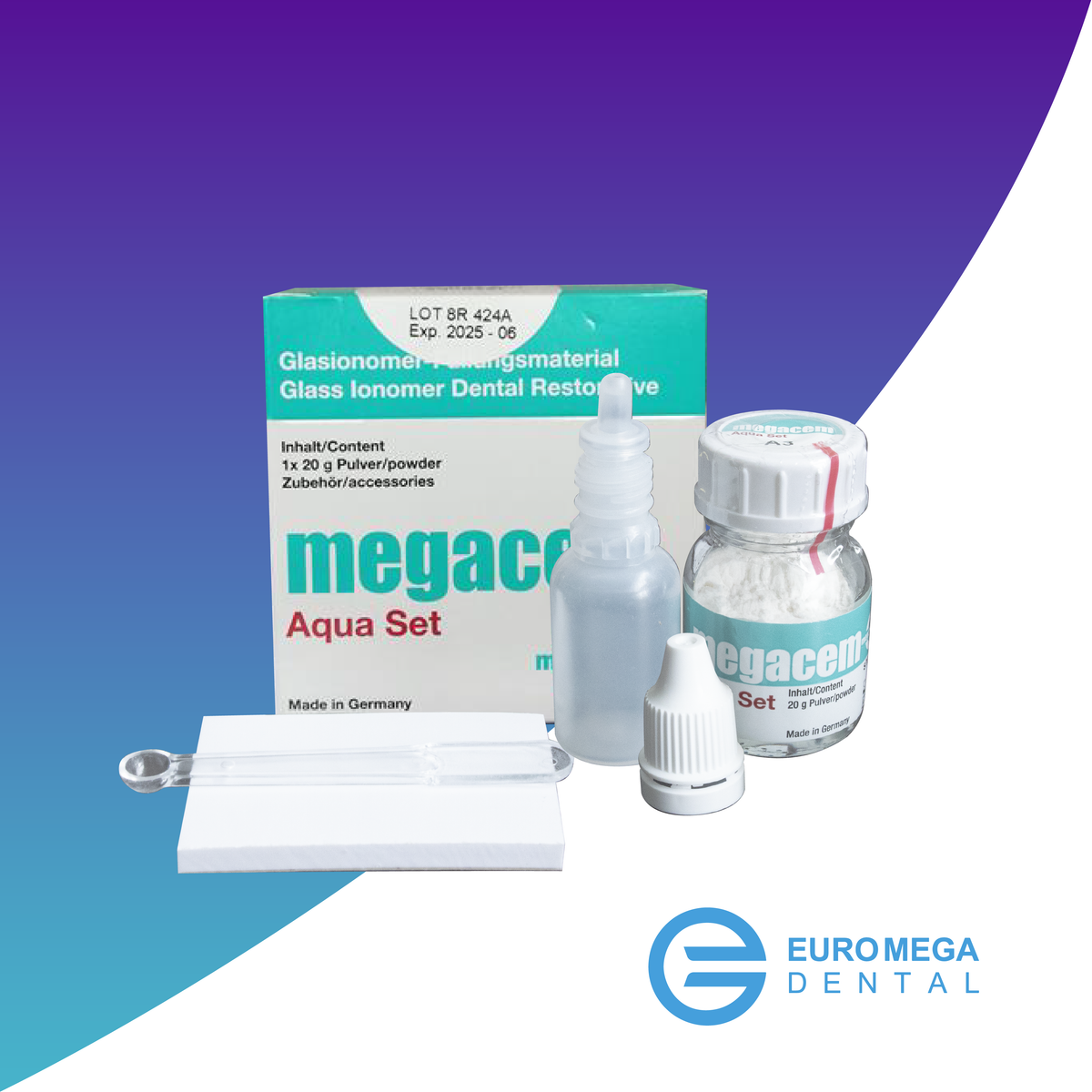 Megacem Cemento Dental Megacem: Aqua set / Megacem P/L – EuroMegaDental